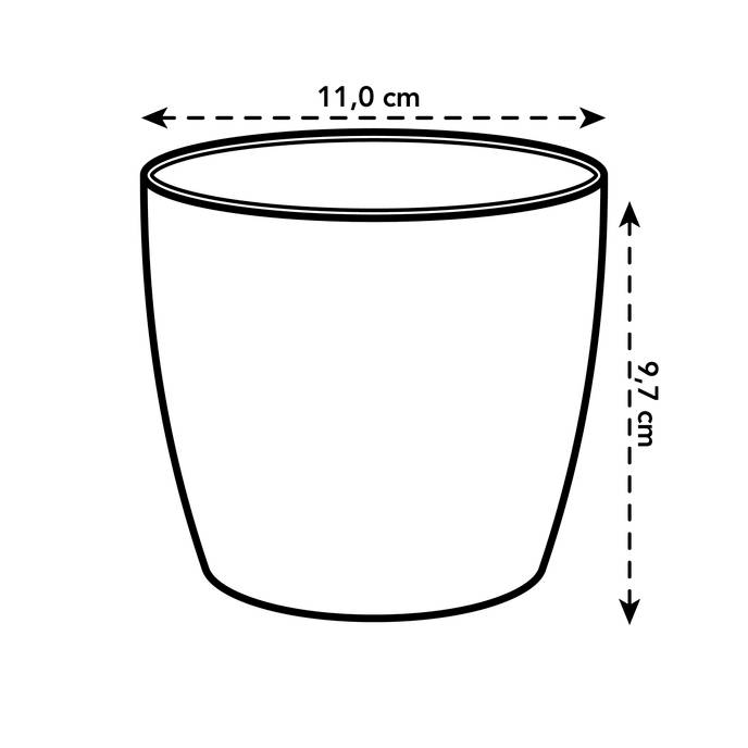 brussels rond mini 10,5cm wit